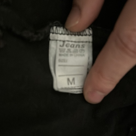 New Crop Denim Jacket Tassel Casual Button Down Long Sleeves Jean Coat - Picture 6 of 6